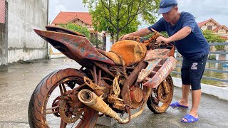 Full restoration restore the abandoned 50yearold antique motorcycle 250cc [upl. by Sirdi19]