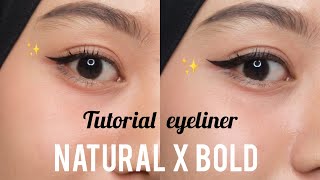 TUTORIAL EYELINER UNTUK PEMULA natural amp bold  Vaninda Aidina [upl. by Luahs116]