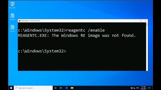 REAGENTCEXE The Windows RE image was not found [upl. by Dalpe]