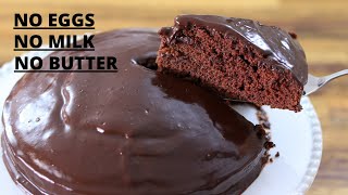 Chocolate Cake Recipe – No Eggs No Milk No Butter [upl. by Icyac]