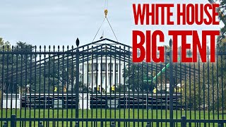 Big something going up on the South Lawn of the White House [upl. by Rehttam]