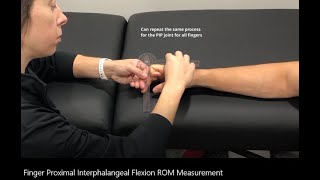 Range of Motion Measurement Finger Proximal Interphalangeal Flexion [upl. by Viglione]