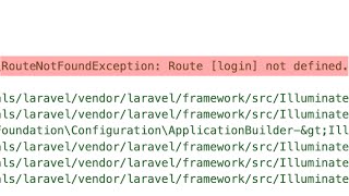 Fix Route login not defined  Laravel [upl. by Fabe338]