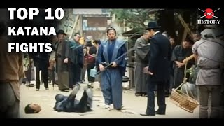 TOP 10 KATANA FIGHTS WITH REVIEWS  JAPANESE MOVIES SWORD FIGHT [upl. by Artied]