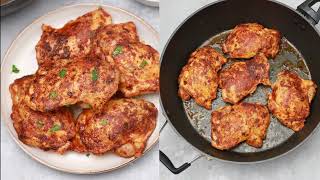 Pan Fried Chicken Thighs Skinless Boneless Chicken Thighs Recipe [upl. by Naesal]