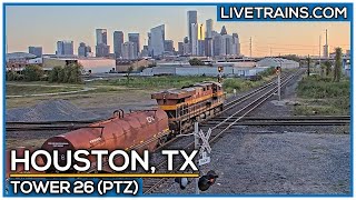 🔴 LIVE Trains Railcam  Houston Texas Tower 26 PTZ [upl. by Irby78]