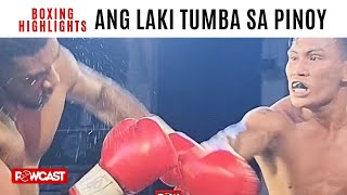 The Pinoy Hulk Pinabagsak ang Higante  Randy Palma vs JJ Ologun Boxing [upl. by Kcirddet]