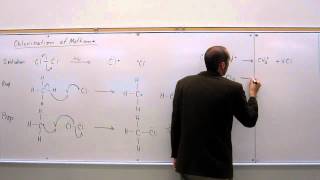 Organic Mechanism  Radical Chlorination of Methane 001 [upl. by Acirtap]