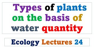 Types of plants on the bases of water quantity [upl. by Akyre]