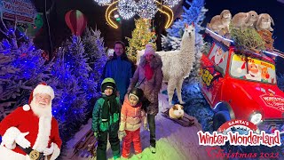 Santas Winter Wonderland ❄️Real Snow Santa Show Santas Animals Family Fun at SnowDome UK [upl. by Nosiddam]