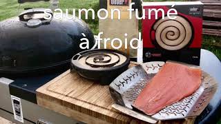 Saumon fumé à froid dans barbecue weber [upl. by Nailliw]