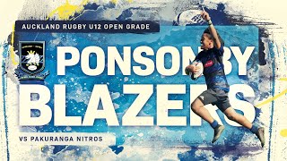 U12  Ponsonby Blazers vs Pakuranga Nitros  Junior Rugby Highlights [upl. by Enoj168]