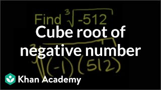 Cube root of a negative number example  PreAlgebra  Khan Academy [upl. by Ailekat]