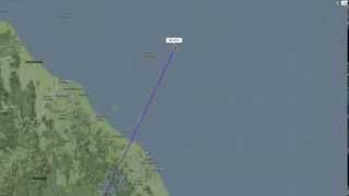 Malaysia Airlines Flight MH370 FlightRadar 24 Footage [upl. by Bible]