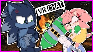 Movie Sonic The Werehog Meets Rosy The Rascal In VR CHAT [upl. by Ybbed]