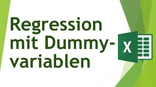 Regression mit kategorialen Variablen DummyVariablen in Excel  Daten analysieren in Excel 69 [upl. by Nnylakcaj]