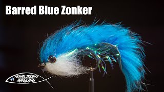 Barred blue zonker  streamer fly tying tutorial [upl. by Landbert]