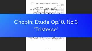 Chopin Etude Op10 No3 quotTristessequot arranged for 4 Violins [upl. by Anerul924]