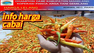 Info harga cabai hari ini Tanggal 5 Desember 2024 Kab Magelang sekitarSariftanichannel6685 [upl. by Anayk]