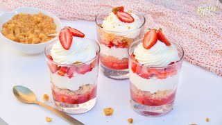 Recette Verrines à la fraise crème mascarpone [upl. by Cari]