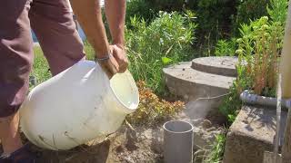 TUTORIAL INSTALLATION DU MAT EN BOIS POUR VOILES DOMBRAGE [upl. by Latimore]