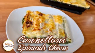 Cannelloni Epinards Chèvre  Recette de Pâtes Farcis à la Béchamel [upl. by Raual]