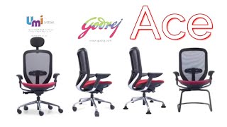 Ergonomic revolving Comfortable Office Chair Godrej Interio ACE for  umi systems Mumbai [upl. by Gentilis598]