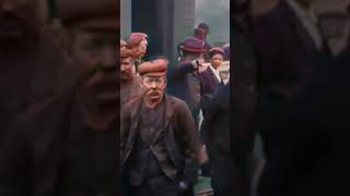 1901 Restored Footage of Miners leaving Pendlebury Colliery after a shift in the mines [upl. by Sitoeht]