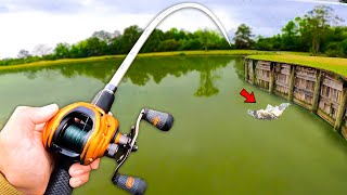 Fishing for GIANT Bass w Topwater in SMALL Ponds LOADED [upl. by Mars786]