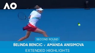 Belinda Bencic v Amanda Anisimova Extended Highlights 2R  Australian Open 2022 [upl. by Auqinu745]