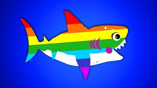 Rainbow Colored Baby Shark Learn ROYGBIV  DoReMi Bricks Kids Songs amp Nursery Rhymes [upl. by Lorilyn]