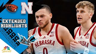 HIGHLIGHTS Nebraska vs Oregon State  Big Ten Mens Basketball  11182023  NBC Sports [upl. by Noyrb]