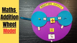 Maths Addition Wheel Working Model  Maths Addition machine Model  Maths TLM  Maths working model [upl. by Abbye]