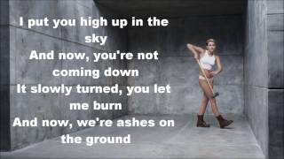 Miley Cyrus  Wrecking Ball Lyrics [upl. by Nette]