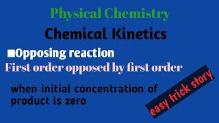 Opposing reaction  First order opposed by First order  Chemical Kinetics [upl. by Johnette]