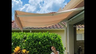 5 Years amp Going Strong Outsunny 8x7 Retractable Patio Awning w Manual Crank Khaki [upl. by Davis]