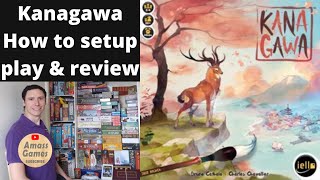 Kanagawa  How to set up play and review Bruno Cathala board game by IELLO  AmassGames  4K Japan [upl. by Aiza]