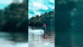 Esy Kennenga fait du Wakeboard en Guyane [upl. by Anoynek]