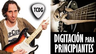 Como tocar guitarra eléctrica ejercicios de digitación Tutorial para principiantes 12 TCDG [upl. by Anaik]