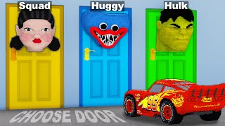 CARS CHOOSE THE WRONG DOOR CHALLENGE in Teardown [upl. by Annawik]