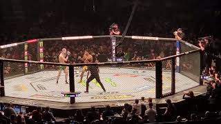 Sean OMalley TKO win against Raulian Paiva at UFC 269 Ringside view [upl. by Linnell555]