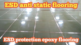 ESD epoxy flooring installation how to install ESD epoxy flooring [upl. by Nadbus292]