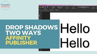 Drop Shadows in Affinity Publisher Two Ways [upl. by Nichole]