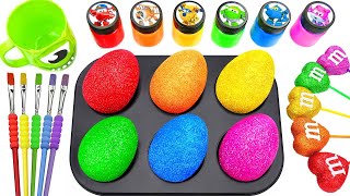 Satisfying Video Rainbow Mixing All Lollipop amp Color EGGS From Magic Glitter Candy amp Cutting ASMR [upl. by Ameehs]