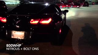 800whp Nitrous C7 Corvette At The Track [upl. by Eiveneg]