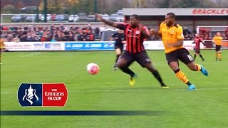 Brackley Town 22 Newport  Emirates FA Cup 201516 R1  Goals amp Highlights [upl. by Tallula368]