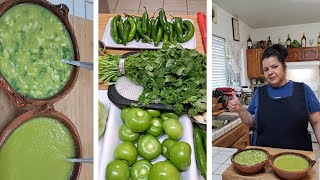 2 SALSAS VERDES FACIL DE PREPARAR  PARA VENTAS  TACOS BIRRIA SOPES ENCHILADSAS TOSTADAS [upl. by Giff]