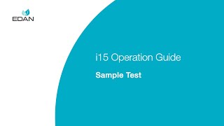 EDAN i15 Blood Gas and Chemistry Analysis System Sample test [upl. by Leon]