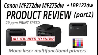 Canon MF272dw MF275dw LBP122dw PRODUCT REVIEW part1 All you need to know [upl. by Dalis375]