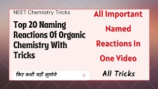 Naming Reaction Trick  Naming Reactions In Organic Chemistry  Name Reaction Trick  Important N [upl. by Alrats]